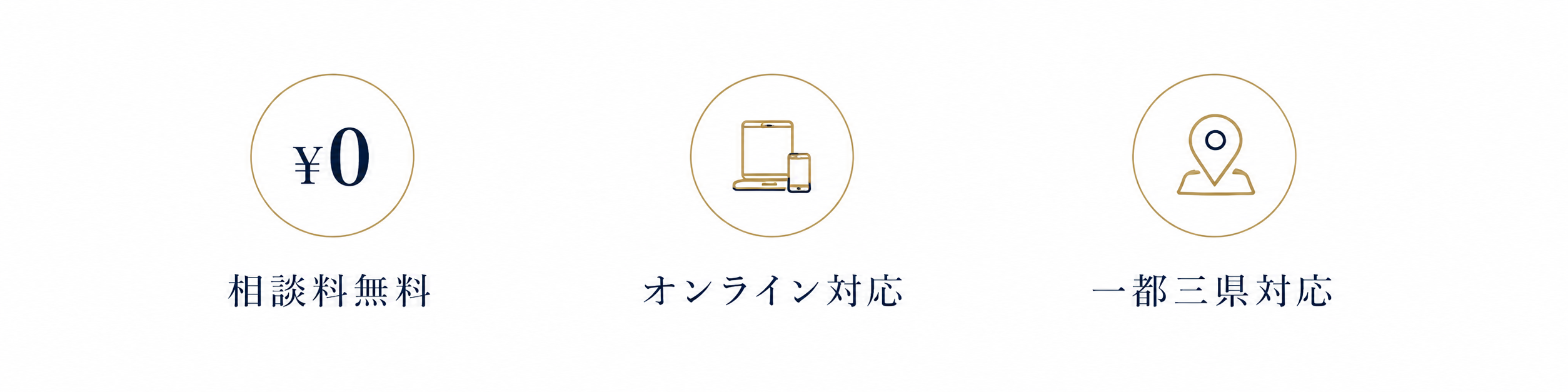 相談料無料、オンライン対応、一都三県対応